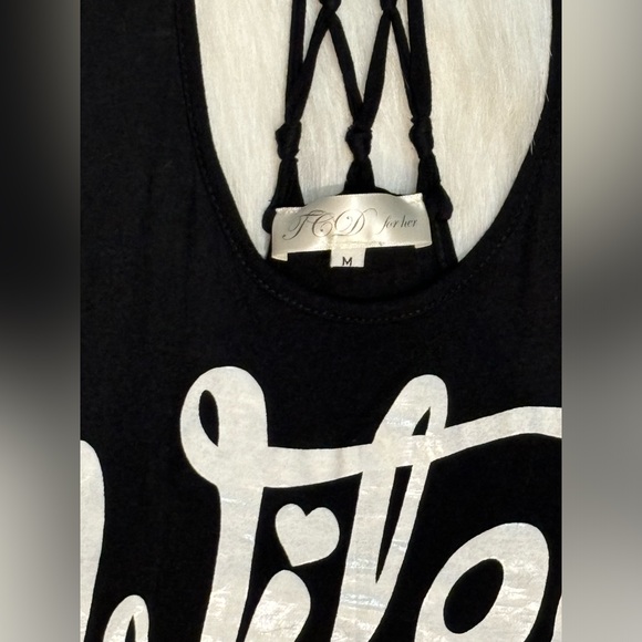 Black “Wifey” tank, size M, fits like Small, pre-owned - Picture 2 of 2
